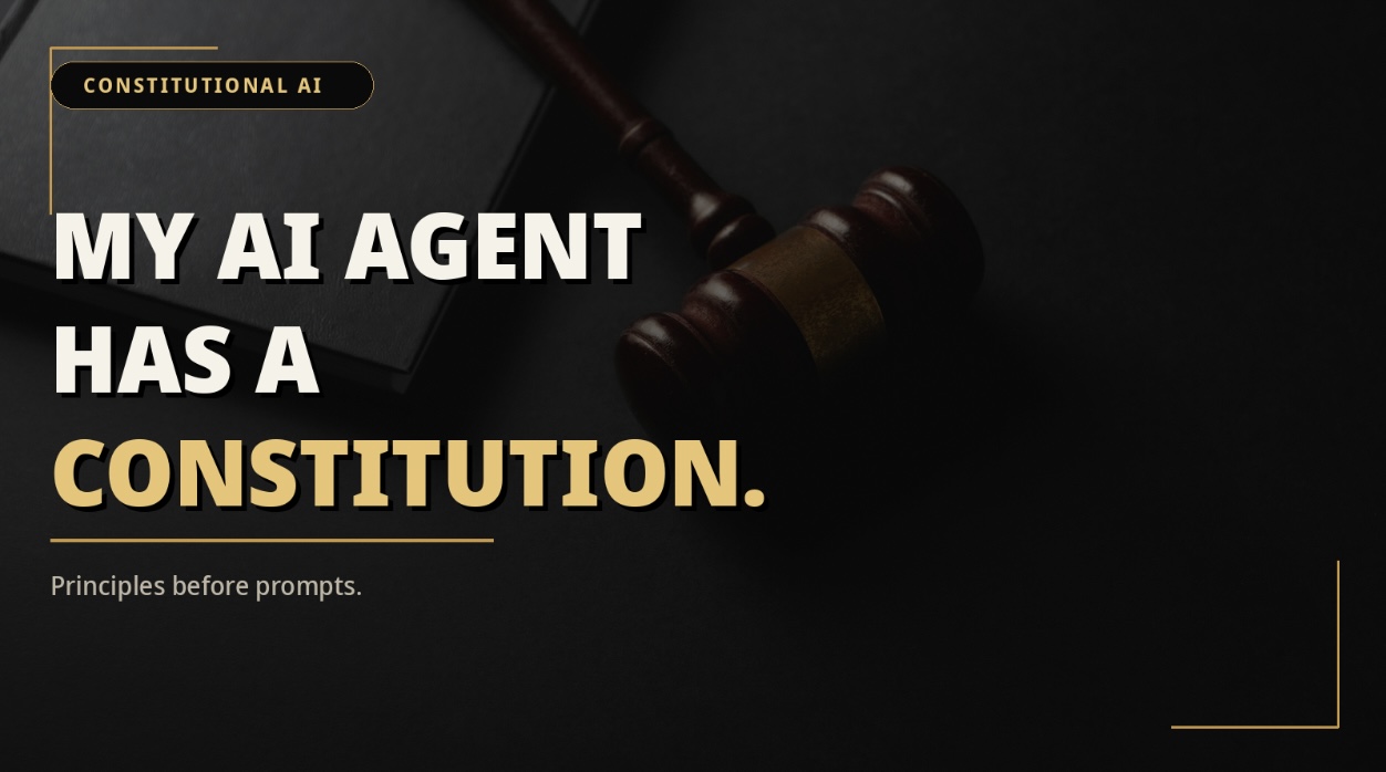 My AI Agents Always Have a Constitution. Not a Cute Prompt. A Real Operating Contract.